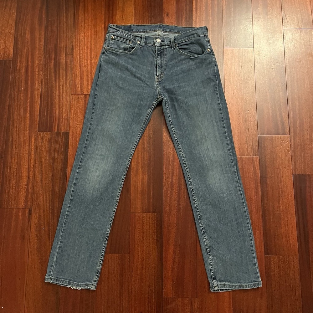 Levis Jeans Men 34x32 559 Blue Relaxed Straight Workwear Distressed Stretch  *